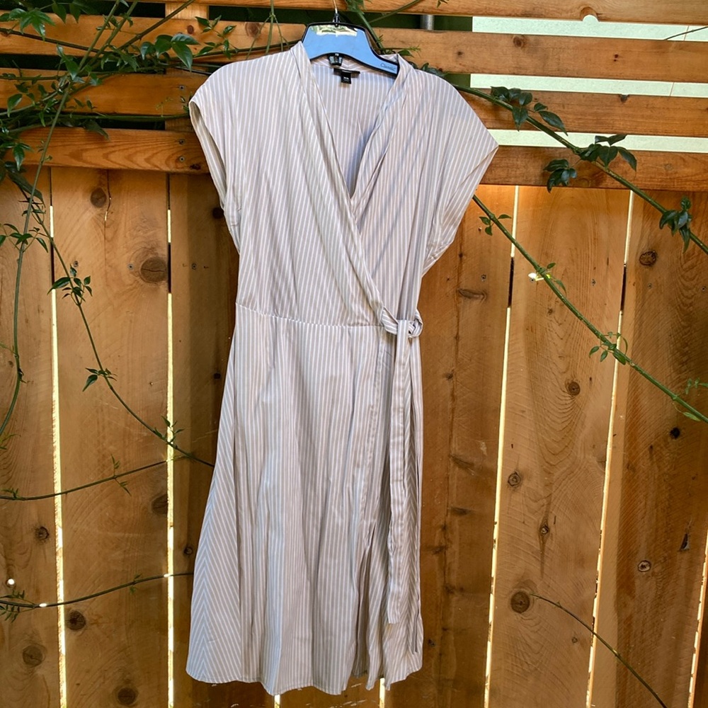 Wesc Cream and white Midi Dress